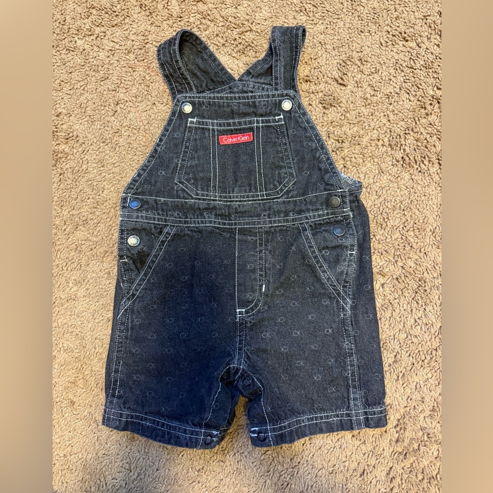 Calvin Klein Dark Blue Denim Kids Overalls